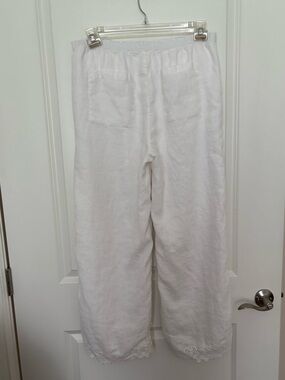 J Crew White Linen Pants